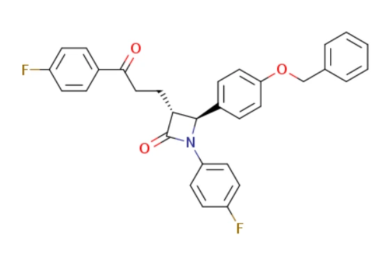 (3R, 4S) -4- [4- (bentsyloksinen) fenyyli] -1- (4-fluorifenyyli) -3- [3- (4-fluorofenyyli) -3-oksopropyyli] atsetidiini-2-One (CAS: 190595-65-4)